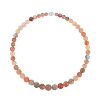 Multi Rutilated Quartz Beaded Necklace 20 Inches in Rhodium Over Sterling Silver 450.00 ctw