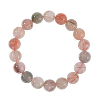 Multi Rutilated Quartz Beaded Stretch Bracelet 175.00 ctw