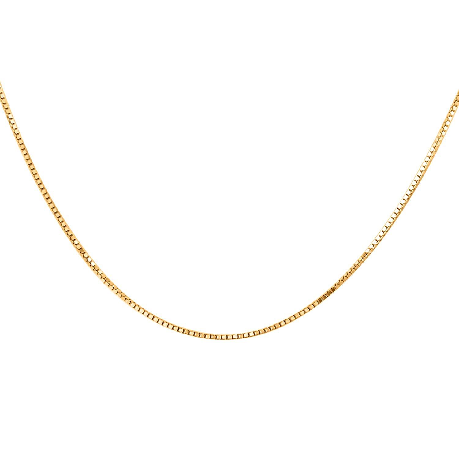 10K Yellow Gold 1mm Box Chain Necklace 20 Inches 1.10 Grams