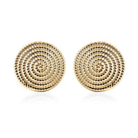 Luxoro 10K Yellow Gold Rope Chain Texture Earrings 1.80 Grams