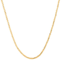 14K Yellow Gold 1.50mm Sparkle Chain Necklace 20 Inches 3.10 Grams