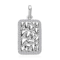 Luxoro 10K White Gold Moissanite Nugget Texture Pendant 0.20 ctw - Sticky add to cart bar