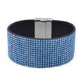 Blue Austrian Crystal Bracelet in Silvertone (7.50 In) - Sticky add to cart bar
