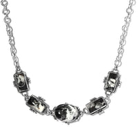 Artisan Crafted White Buffalo Necklace 18 Inches in Sterling Silver 20.50 ctw