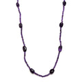 African Amethyst 67.00 ctw Beaded Station Necklace in Sterling Silver - Sticky add to cart bar