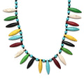 Constituted Multi Howlite and Thai Black Spinel Necklace 20 Inches in Sterling Silver 242.00 ctw - Sticky add to cart bar