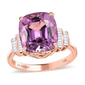 Luxoro 10K Rose Gold AAA Patroke Kunzite, Diamond (0.20 cts) Ring (Size 7.0) 6.75 ctw - Sticky add to cart bar