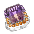 Premium Anahi Ametrine and Multi Gemstone Ring in Rhodium Over Sterling Silver 15.50 ctw - Sticky add to cart bar