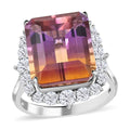 Anahi Ametrine and Moissanite Ring in Rhodium Over Sterling Silver 13.25 ctw - Sticky add to cart bar