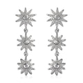 White Zircon Celestial Suns Drop Earrings in Platinum Over Sterling Silver 1.25 ctw - Sticky add to cart bar
