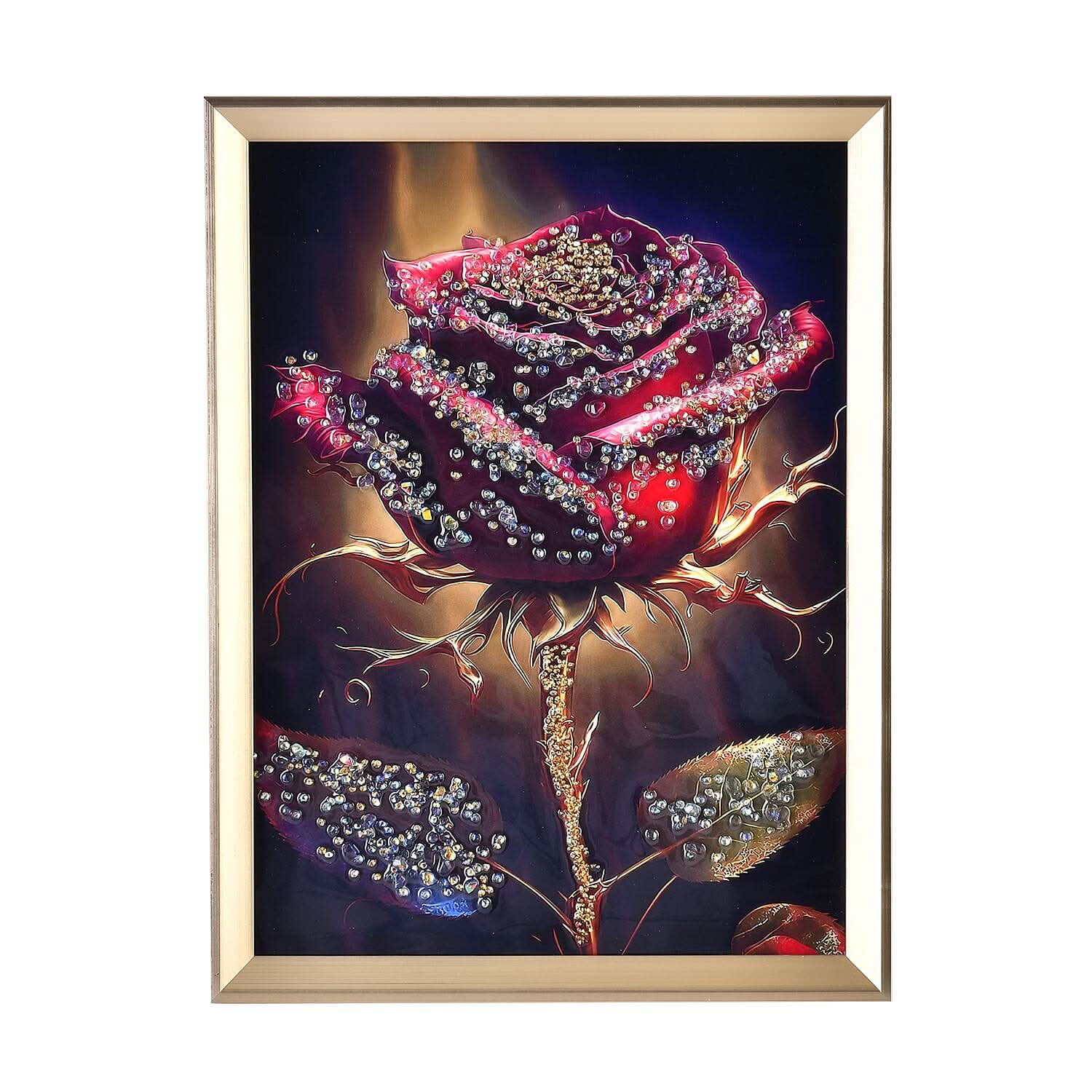 Resin crystal painting with PS frame (11.81"x15.75") - Red