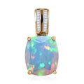 Luxoro 10K Yellow Gold AAA Ethiopian Welo Opal and Diamond Pendant 3.10 ctw - Sticky add to cart bar