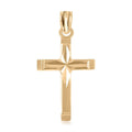 10K Yellow Gold 14.35 x 24.65mm Cross Pendant - Sticky add to cart bar