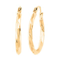 14K Yellow Gold Swirl Hoop Earrings - Sticky add to cart bar