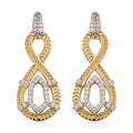 Moissanite Infinity Snake Earrings in Vermeil Yellow Gold Over Sterling Silver 1.00 ctw - Sticky add to cart bar