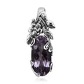 Bali Legacy AAA Rose De France Amethyst Dragonfly and Floral Pendant in Sterling Silver 8.60 ctw - Sticky add to cart bar