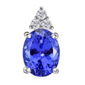 Certified and Appraised Rhapsody 950 Platinum AAAA Tanzanite and E-F VS Diamond Pendant 2.06 ctw - Sticky add to cart bar
