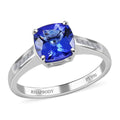 Certified and Appraised Rhapsody 950 Platinum AAAA Tanzanite and E-F VS Diamond Ring 5.15 Grams 2.30 ctw (Del. in 7-10 Days) - Sticky add to cart bar
