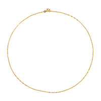 24K Yellow Gold Link Chain Necklace 18 Inches 3 Grams