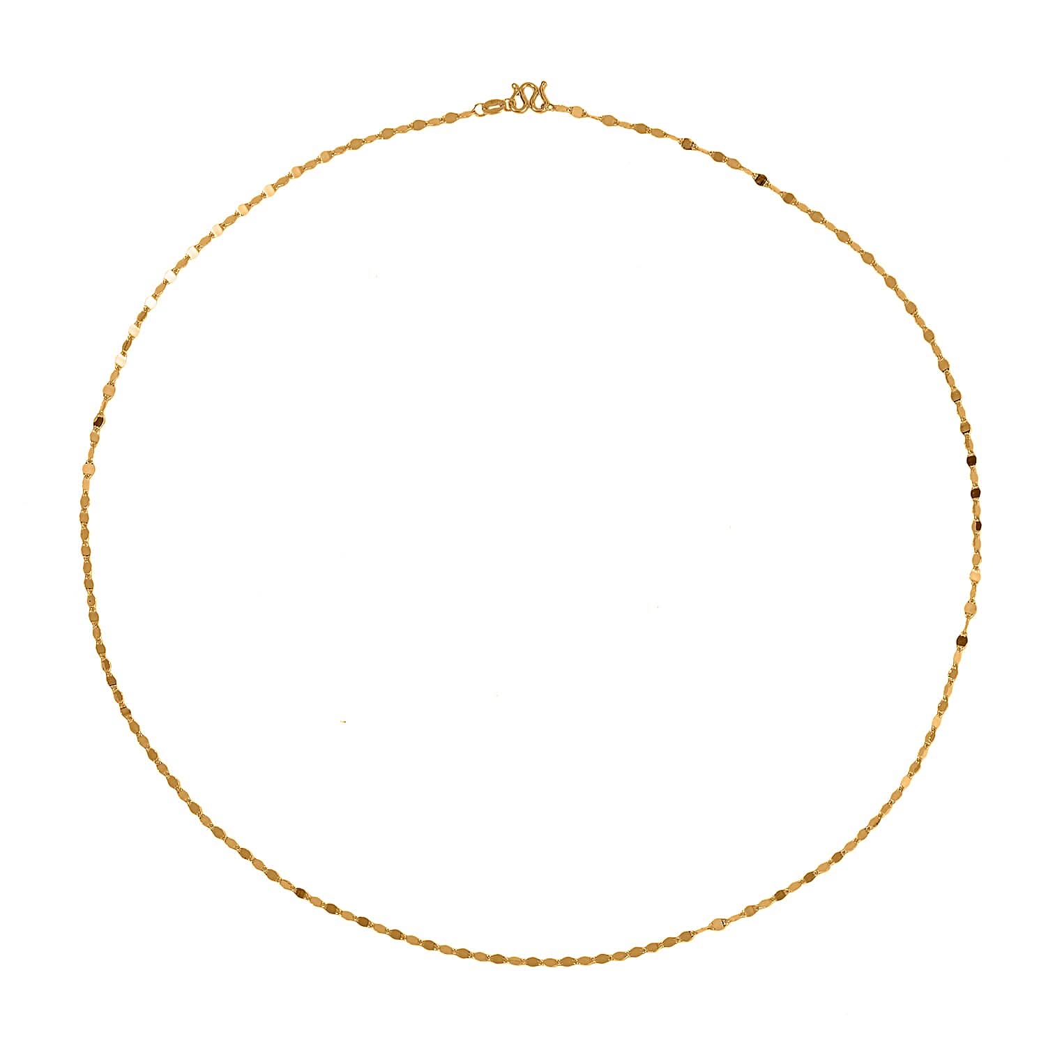 24K Yellow Gold Link Chain Necklace 20 Inches 3.15 Grams