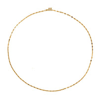 24K Yellow Gold Link Chain Necklace 20 Inches 3.15 Grams