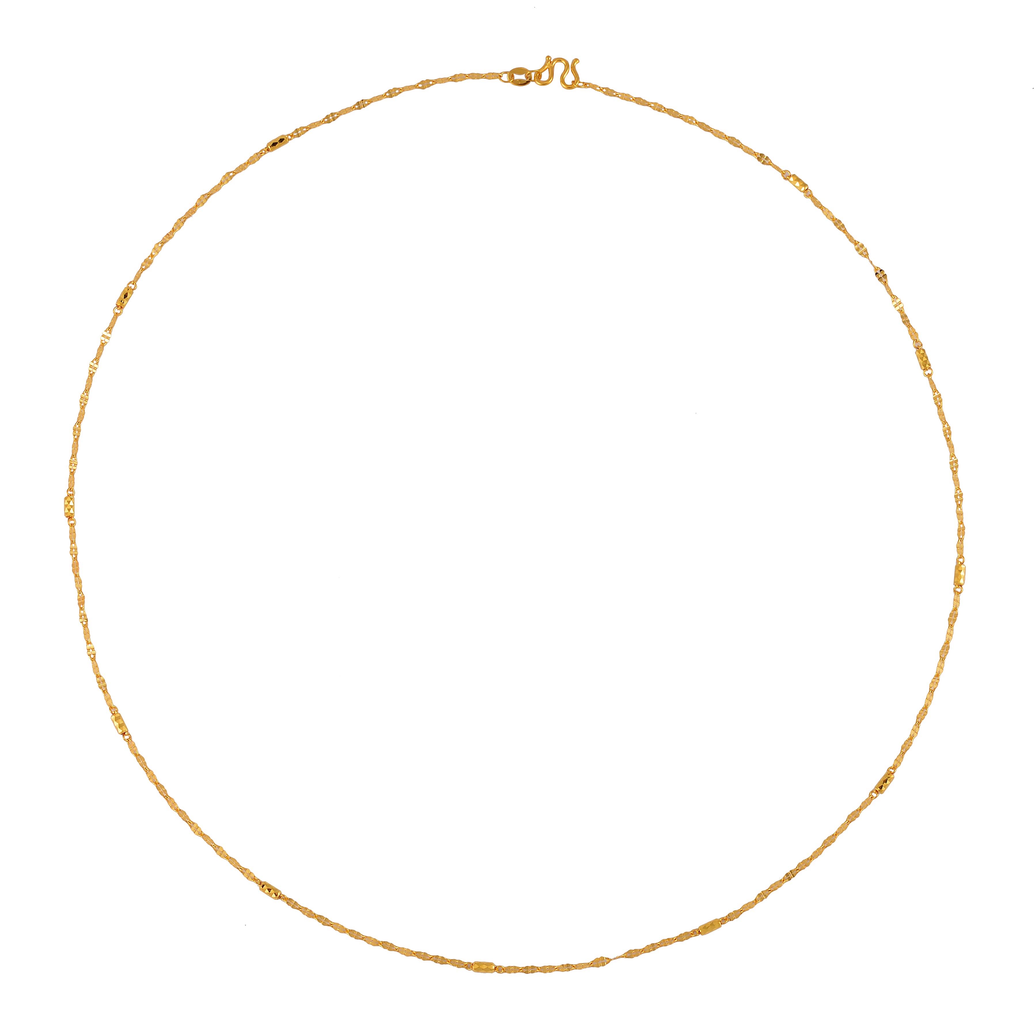 24K Yellow Gold Link Chain Necklace 20 Inches 3.35 Grams