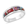 Santa Fe Style Kingman Turquoise Ring in Sterling Silver (Size 10.0) 4.00 ctw - Sticky add to cart bar