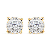 Memorial Day Doorbuster Deal 14K Yellow Gold Diamond (G SI2-I1) Earrings 1.50 ctw