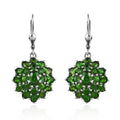 Chrome Diopside Dangling Earrings in Platinum Over Sterling Silver 7.10 ctw - Sticky add to cart bar