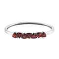 Mozambique Garnet Bangle Bracelet in Stainless Steel (6.50 In) 10.35 ctw - Sticky add to cart bar