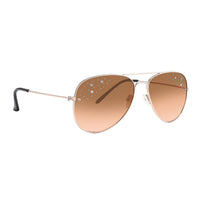 SolarX Pink Pilot Sunglasses with Rhinestones