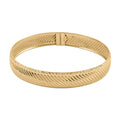 Rigato Italian 10K Yellow Gold Rigato 10mm Flex Hinged Bangle Bracelet (7.50 In) 5.80 Grams - Sticky add to cart bar