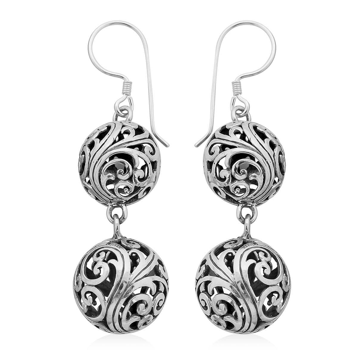 TLV Bali Legacy Sterling Silver Round Earrings (11.75 g)