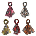 Set of 5 Leopard Pattern Polyester Scarves - Sticky add to cart bar