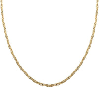 Seta Italian 10K Yellow Gold 2.5mm Necklace 20 Inches 2.55 Grams