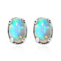 Premium Ethiopian Welo Opal Earrings in Platinum Over Sterling Silver 0.65 ctw