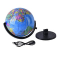 360 Degree Revolving Map of World Painted Globe with Light (USB) (14.5"X7") -Blue - Sticky add to cart bar