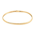 Italian 10K Yellow Gold 3.3mm Arrow Diamond-cut Bangle Bracelet (7.50 in) (2.60 g) - Sticky add to cart bar