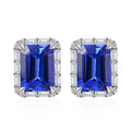 Ankur Treasure Chest Modani 950 Platinum AAAA Tanzanite and Diamond Stud Earrings 3.50 ctw - Sticky add to cart bar