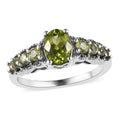Peridot Ring in Platinum Over Sterling Silver (Size 6) 1.25 ctw - Sticky add to cart bar