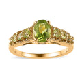 Peridot Ring in Vermeil Yellow Gold Over Sterling Silver (Size 6.0) 1.25 ctw - Sticky add to cart bar