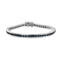 Kanchanaburi Blue Sapphire Tennis Bracelet in Platinum Over Sterling Silver (7.25 In) 7.80 ctw - Sticky add to cart bar