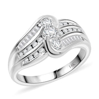 NY Closeout 14K White Gold Diamond (G-H, I1) Ring (Size 10.0) (5.60 g) 0.75 ctw