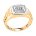 NY Closeout 10K Yellow Gold I-J, I2-I3 Diamond Men's Ring 5 Grams 0.25 ctw - Sticky add to cart bar