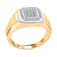 NY Closeout 10K Yellow Gold I-J, I2-I3 Diamond Men's Ring 5 Grams 0.25 ctw
