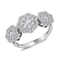NY Closeout 10K White Gold Diamond (I-J, I2-I3) Ring (Size 7.0) 1.00 ctw - Sticky add to cart bar
