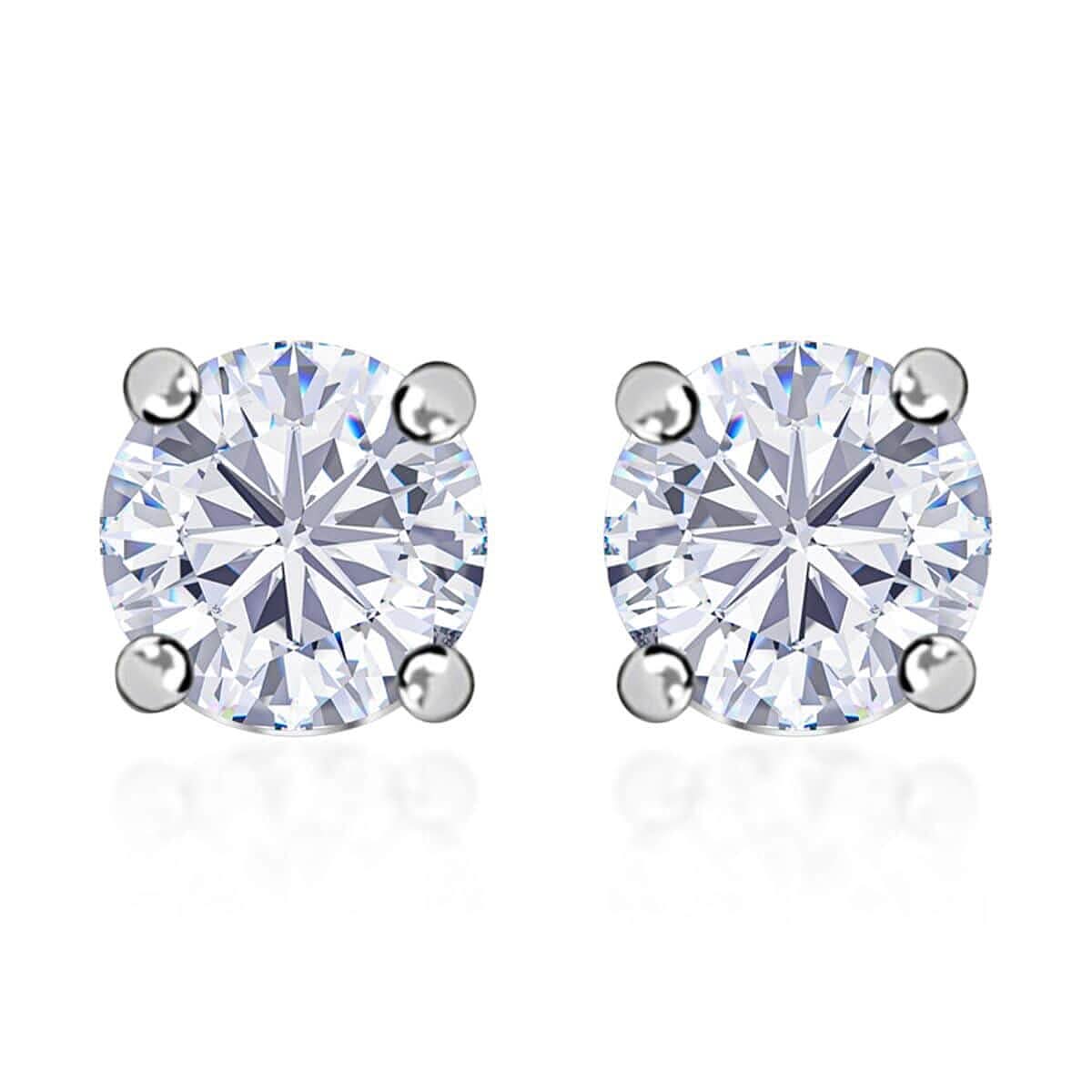 NY Closeout 14K White Gold Diamond (I1) Earrings 0.85 ctw