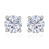 NY Closeout 14K White Gold Diamond (I1) Earrings 0.85 ctw
