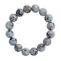 Black Feldspar 12mm Beaded Stretch Bracelet 180.00 ctw - Sticky add to cart bar