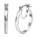 Platinum Over Sterling Silver Hoop Earrings 3.73 Grams - Sticky add to cart bar